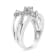 Sterling Silver 1/5ctw Miracle-Set Diamond Heart Cross-Over Bypass Ring
(I-J Color, I2-I3 Clarity)