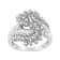 10K White Gold 1/2ctw Mixed Cut "S" Shaped Bypass Cocktail
Ring (I-J Color, I1-I2 Clarity)