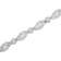 Sterling Silver 1.0ctw Diamond Double Leaf and Bezel Link Bracelet