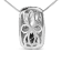 Sterling Silver Turquoise Enamel and 1/2 Cttw Diamond Block 18"
Pendant Necklace