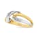 10K Two-tone Gold 1/20ctw Round-Cut Diamond Bypass Ring (I2 Color, I-J Clarity)