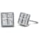 0.50ctw Princess Diamond Box Shape Milgrain Stud 14K White Gold Earrings
