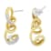 Espira 10K Two Tone Gold Round cut Diamond Earring 0.05ctw