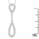 14 White Gold 1/4ctw Round Cut Diamond Double Tear Drop Pendant
w\chain(H-I, I2-I3)