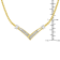 10K Two-tone Gold 1/2ctw Princess Cut Diamond “V” Shape Necklace (H-I
Color, SI2-I1 Clarity)