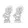 14K White Gold 1/2ctw Princess Cut Diamond Earrings