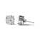 14K White Gold 2.00 Cttw Lab Grown Diamond Cluster Stud Earrings (G-H
Color, VS1-VS2 Clarity)