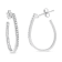 Sterling Silver 1/2ctw Round and Baguette-Cut Diamond Inside-Outside
Hoop Earrings