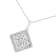 10K White Gold 1/2ctw Diamond Square Pendant w\chain(I-J, I2-I3)