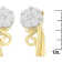 14K Yellow Gold 1/2ctw Round Cut Diamond Earrings