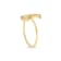 10K Yellow Gold 1/10ctw Diamond Crescent Moon Ring (I-J Color, I1-I2 Clarity)