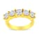14K Yellow Gold Over Sterling Silver 2.0ctw Diamond 5 Stone Ring (J-K
Color, I1-I2 Clarity)