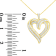 14K Yellow Gold Over Sterling Silver 3/4ctw Mixed Cut Diamond Open Heart
18" Pendant w\chain