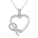 Sterling Silver 1/6ctw Diamond Heart Pendant w\chain (H-I, I1-I2)