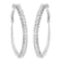 10K White Gold 1/2ctw Diamond Hoop Earrings
