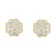 14K Yellow Gold Over Sterling Silver 1/6ctw Miracle-Plate Set Diamond
Floral Stud Earrings