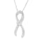 Sterling Silver 1/10ctw Diamond Ribbon Pendant w\chain (H-I, I1-I2)