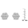 Sterling Silver 1/4ctw Round-Cut Diamond Miracle-Set Floral Cluster
Button Stud Earrings