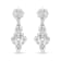 18K White Gold 9 1/2 Cttw Diamond Cluster Drop Dangle Earrings (F-G
Color, VS1-VS2 Clarity)