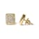 14K Yellow Gold .50ctw Diamond Square Composite Cluster Stud  Earrings
(I-J Color, I1-I2 Clarity)