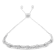 Sterling Silver 1/4 Cttw Diamond 4”-10” Adjustable Bolo Bracelet (I-J, I3)
