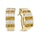 18K Yellow Gold 1 3/4 Cttw Invisible Set Princess Cut Diamond and Yellow
Sapphire Huggie Earrings