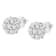14K White Gold 3/4ctw 7 Stone Floral Cluster Round Diamond Stud Earrings
with Screw Backs