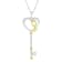 10K Two-Tone Gold Over Sterling Silver 1/10ctw Diamond Key to My Heart
Pendant w\chain(H-I, I1-I2)