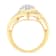 10K Yellow Gold Diamond Bypass Cluster Ring (1 Cttw, I-J Color, I2-I3 Clarity)
