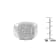 14K White Gold Men's Diamond Squared Band Ring (1 cttw, H-I Color,
SI2-I1 Clarity)