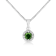 Sterling Silver 1/5ctw Green Diamond Solitaire 18" Pendant w\chain
(Green Color, I1-I2 Clarity)