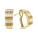 18K Yellow Gold 1 3/4 Cttw Invisible Set Princess Cut Diamond and Yellow
Sapphire Huggie Earrings