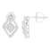 10K White Gold 1/3ctw Princess-cut Diamond Double Triangle Stud Earrings