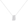 14K White Gold Diamond Box Pendant w\chain(1ctw, H-I Color, SI2-I1 Clarity)