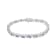 3.5 mm Lab Created Blue Tanzanite and 1/6 ctw Diamond Rhodium Over
Sterling Silver Tennis Bracelet