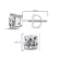 14K White Gold 1 1/2 Cttw Clarity Enhanced Princess Cut Diamond
Solitaire Stud Earrings