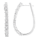Sterling Silver 1/4ctw Miracle-Set Round-Cut Diamond Hoop Earring