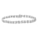 Sterling Silver .25ctw Miracle Set Diamond Sleek and Open "V"Bracelet