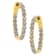 10K Yellow Gold Over Sterling Silver Diamond Hoop Earrings 2.0ctw