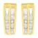 10K Yellow Gold 1/2ctw Diamond Huggie Heart Hoop Earrings