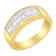 1.00ctw Diamond Cluster 14K Yellow Gold Wedding Band Set