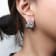 Black Rhodium over 18K White Gold Multi-Color Round Diamond Cluster
Square Huggie Hoop Earrings