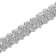 Sterling Silver 3.0ctw Diamond Multi Row Cluster Slanted Wave Link
Tennis Bracelet