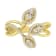 10K Yellow Gold 1/2ctw Round Diamond Crossover Triple Leaf Bypass Ring
(I-J Color, I1-I2 Clarity)