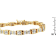 14K Yellow Gold 5.75ctw Princess and Baguette Cut Diamond Bow Bracelet