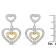 0.50ctw Round Cut Diamond 14K Two-tone Gold Earrings