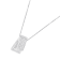 14K White Gold Diamond Box Pendant w\chain(1ctw, H-I Color, SI2-I1 Clarity)