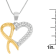 10K Gold Over Sterling Two Toned 1/4ctw Round Cut Diamond Pendant
w\chain (H-I, I2-I3)
