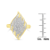 10K Yellow Gold Over Sterling Silver ¾ctw Mixed Cut Diamond Cluster Ring
(I-J Color, I2-I3 Clarity)