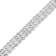1.00ctw White Diamond Multi-Row Heart Sterling Silver Tennis Bracelet